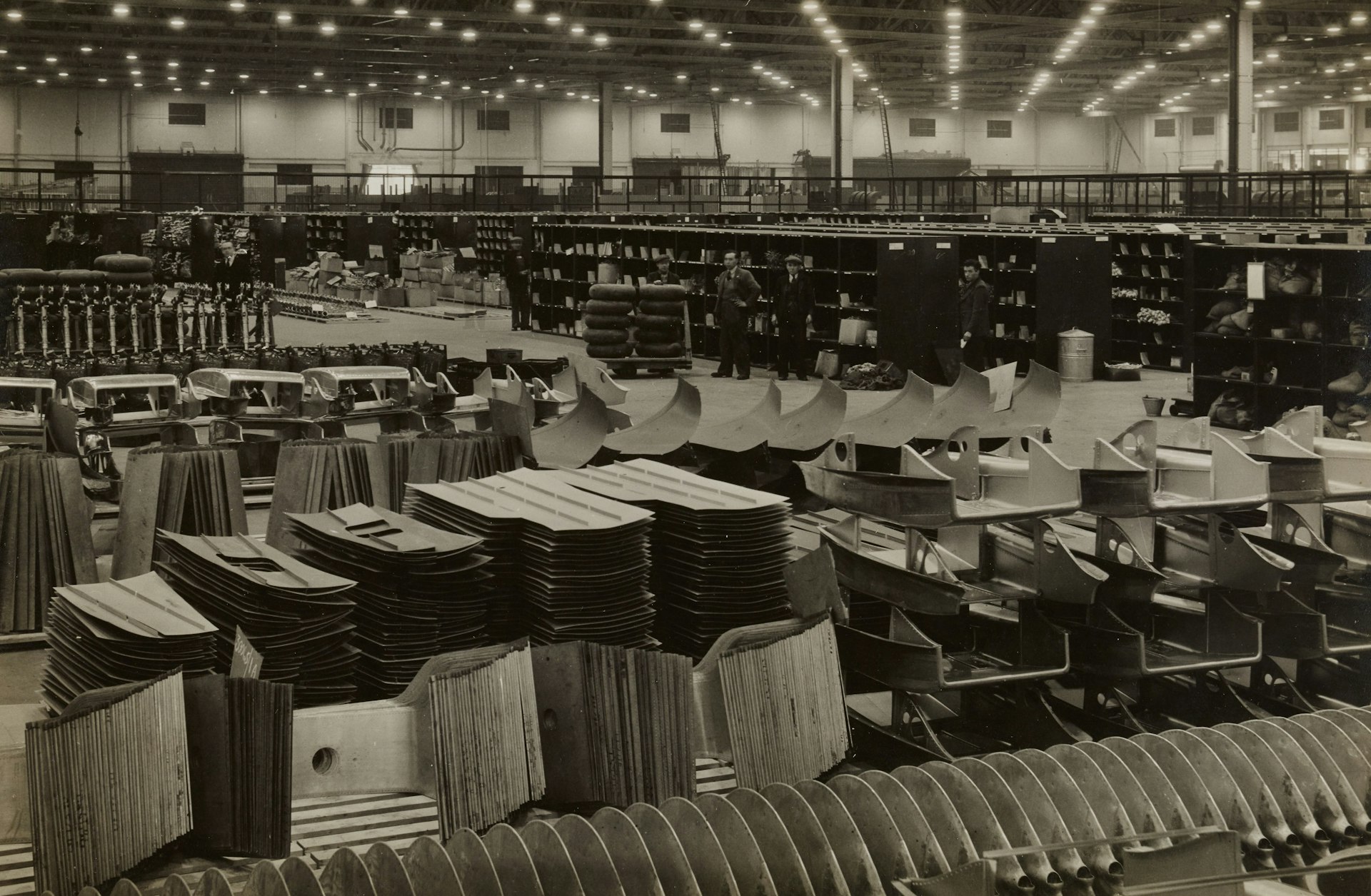 grayscale photo of a library
